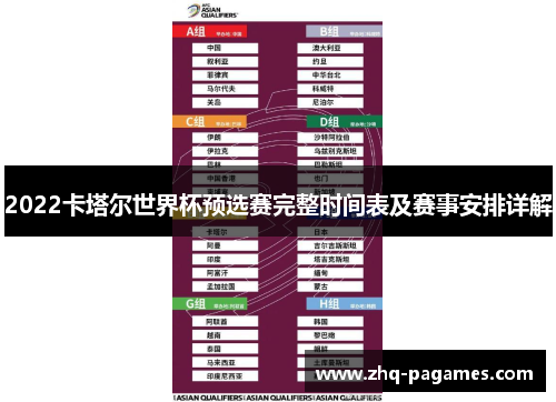 2022卡塔尔世界杯预选赛完整时间表及赛事安排详解